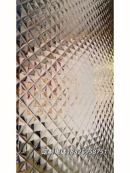 不锈钢3d菱形花纹板墙面装饰金属材料